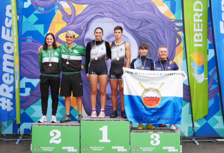Tres triunfos para el Club Remeros del Eo en la sextaregata de la liga de Remo de Mar 17 C2xABMix