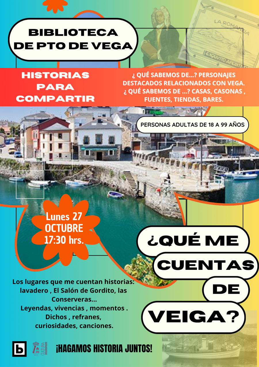 Actividades en la Biblioteca Jovellanos de Puerto de Vega en octubre 1 que me cuentas de Veiga 1