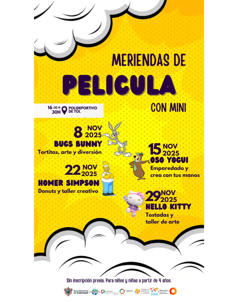 Meriendas de película con Mini llega al Polideportivo de Tol durante el mes de noviembre de 2025 9 Historia de Instagram invitacion fiesta Halloween gato negro