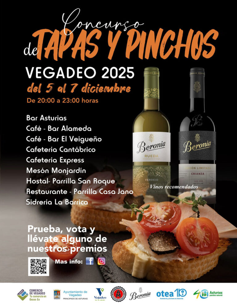 Cartel Concurso Tapas y Pinchos Vegadeo web
