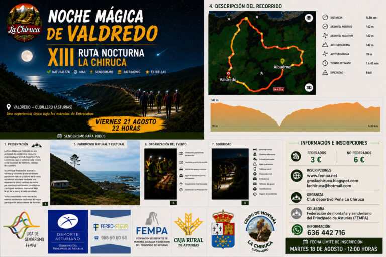 RUTA NOCTURNA LA CHIRUCA , LA NOCHE MAGICA DE VALDREDO 6 Cartel oficial ruta nocturna 2026 2